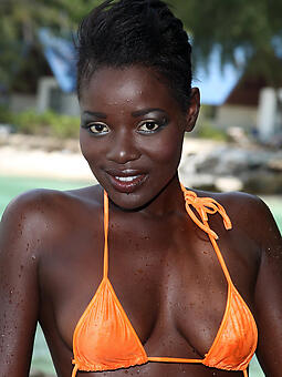 black girl bikinis shows her nice circle