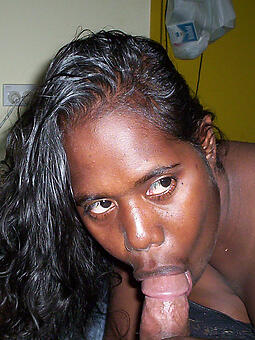 hot ebony milf blowjob at near a crestfallen striptease